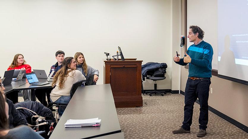 Image of Dr. Kevin Gaugler teaching in a classroom.